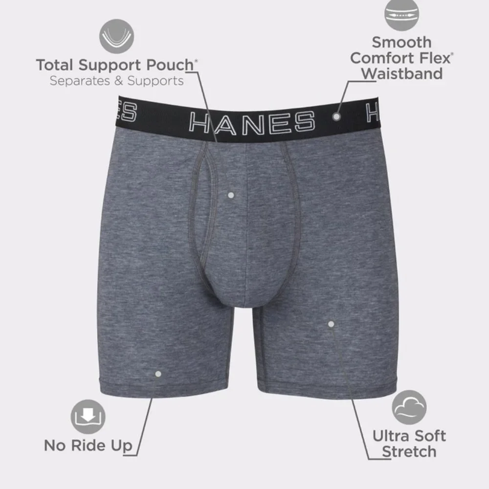 NWT 3-PK Hanes Flex Fit Boxer Briefs S